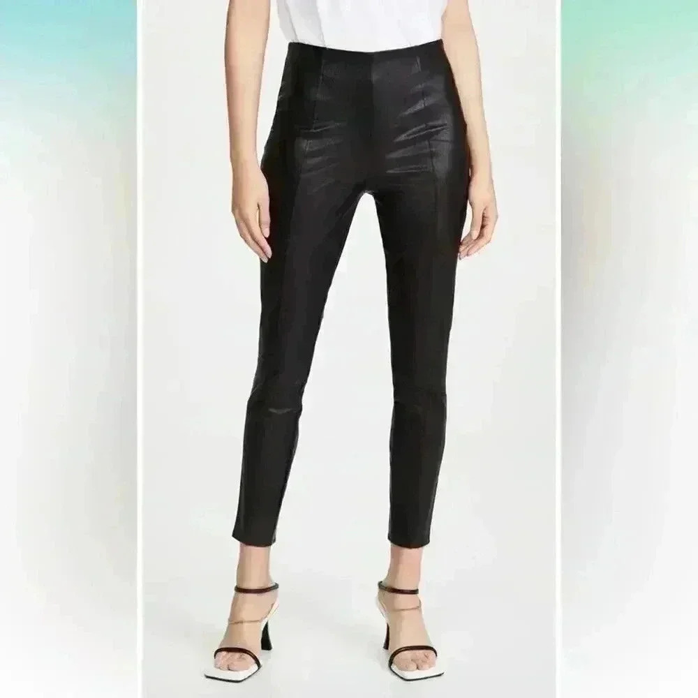 Paige Kiana Vegan Stretch Leather Leggings | Size Small - Picture 2 of 11